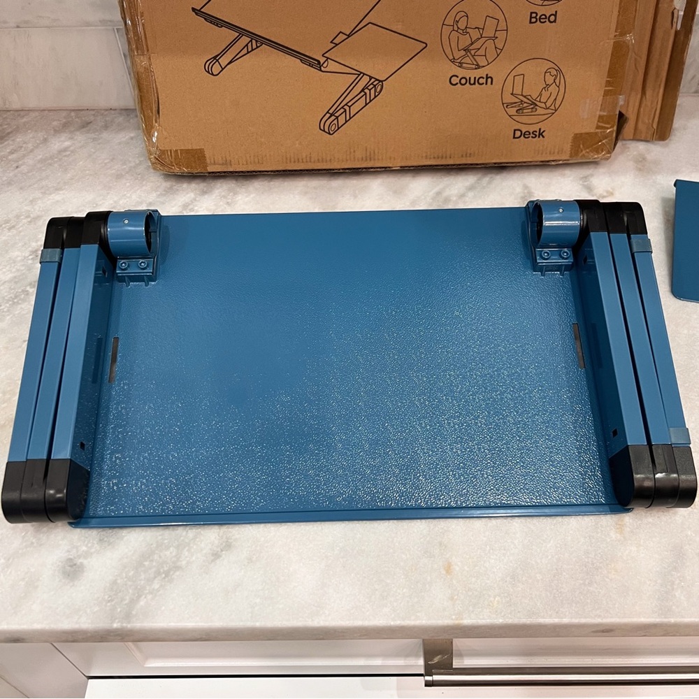 Portable/ Foldable/Adjustable Work Station Desk with Mouse Pad - Picture 4 of 12